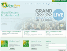 Tablet Screenshot of greenpowerinstallations.com